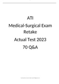 ATI Medical-Surgical Exam Retake Actual Test 2023 (70 Q&A)