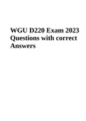 WGU D220 Exam 2023  Questions with correct Answers 2023