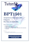 BPT1501 Assignment 4 Semester 1 2023 (661016)