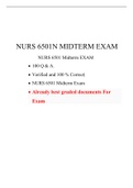 NURS 6501 Week 6 Midterm Exam (Version 2) NURS 6501 Advanced Pathophysiology, Walden, HIGH RATED Answer.