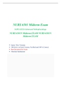 NURS 6501 Week 6 Midterm Exam (Version 5) NURS 6501 Advanced Pathophysiology, Walden, HIGH RATED Answer.