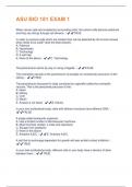 ASU BIO 181 QUESTIONS WITH SCORED A+ ANSWERS!!