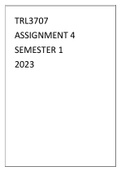 TRL3707 ASSIGNMENT 4 SEMESTER 1 2023