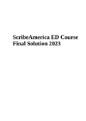 Scribe America ED Course Final Solution 2023