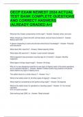 OECP EXAM NEWEST 2024 ACTUAL TEST BANK COMPLETE QUESTIONS AND CORRECT ANSWERS (ALREADY GRADED A+)