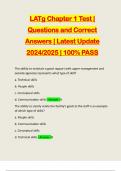 LATg Chapter 1 Test | Questions and Correct Answers | Latest Update 2024/2025 | 100% PASS