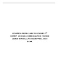 TEST BANK FOR GENETICS: FROM GENES TO GENOMES 7TH EDITION MICHAEL GOLDBERG JANICE FISCHER LEROY HOOD LELAND HARTWELL ISBN10: 1260240878