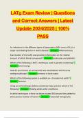 LATg Exam Review | Questions and Correct Answers | Latest Update 2024/2025 | 100% PASS