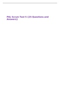 PAL Scrum Test 5 {25 Questions and Answers}