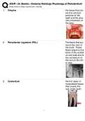 ADHP - Dr. Basma - Anatomy Histology Physiology of Periodontium(2020-2021) 100% Correct!!