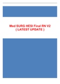 Med SURG HESI Final RN V2 ( LATEST UPDATE )