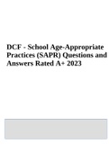 DCF School Age Appropriate Practice (SAPR) Questions and Answers Rated A+ 2023