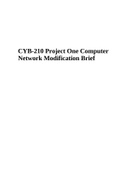 CYB-210 Project One Computer Network Modification