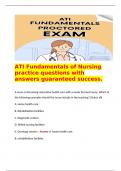   ATI Fundamentals of Nursing practice questions with answers guaranteed success.  A nurse is discussing restorative health care with a newly licensed nurse. Which of the following examples should the nurse include in the teaching? (Select all)  A. Home h