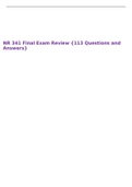 NR 341 Final Exam Review {113 Questions and Answers}