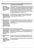 NR548-Psychiatric Assessment for Psychiatric-Mental Health Nurse Practitioner Questions And Answers 2024/2025 A+