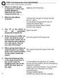 POST First Responder First Aid/CPR/AED: Modules 1-6 updated 2022 questions & Answers, Distinction Level guide that has everything!