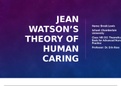 NR 501 WEEK 7 BLEWISJEAN WATSONS THEORY OF HUMAN CARING