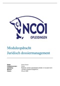 uitwerking module juridisch dossier management behaald met een 7.5