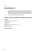 College aantekeningen Kennistoets Module 2.1 