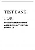 TEST BANK FOR INTRODUCTION TO FUND ACCOUNTING 4 TH EDITION NORVELLE