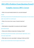 2023 APEA Predictor Exam Questions Form B Complete Answers 100% Correct