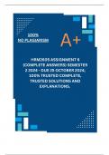 HRM2605 Assignment 6 (COMPLETE ANSWERS) Semester 2 2024 - DUE 25 October 2024; 100% TRUSTED Complete, trusted solutions and explanations. 