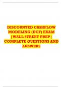 DISCOUNTED CASHFLOW MODELING (DCF) EXAM |WALL STREET PREP| COMPLETE QUESTIONS AND ANSWERS 