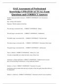 OAE Assessment of Professional  Knowledge UPDATED ACTUAL Exam  Questions and CORRECT Answers