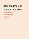 HESI RN NEW MED  SURG EXAM 2022