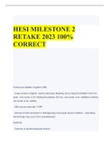 HESI MILESTONE 2  RETAKE 2023 100%  CORRECT