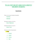 Exam BUNDLE - C207 / C 207 (Latest 2023 / 2024) : Data Driven Decision Making - W.G.U