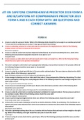 ATI RN CAPSTONE COMPREHENSIVE PREDICTOR 2019 FORM A  AND B/CAPSTONE ATI COMPREHENSIVE PREDICTOR 2019  FORM A AND B EACH FORM WITH 180 QUESTIONS AND CORRECT ANSWERS 