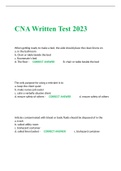 CNA Written Test 2023