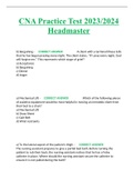 CNA Practice Test 2023/2024 Headmaster