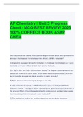 AP Chemistry | Unit 3 Progress  Check: MCQ BEST REVIEW 2023  100% CORRECT BOOK ASAP  CHEM