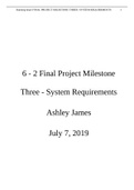  IT 510 : FINAL PROJECT MILESTONE THREE: SYSTEM REQUIREMEN