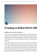 Samenvatting tentamenstof van Framing en Beleid (MAN-MKB036B)