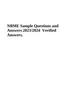 NBME Test Questions and Answers 2023/2024 Verified Answers.