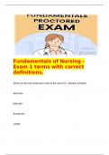   Fundamentals of Nursing - Exam 1 terms with correct definitions.  What are the most important roles of the nurse (5) - Answer Caregiver  Advocate  Educator  Researcher  Leader  What are the 5 steps in the nursing process? - Answer (1) Assessment