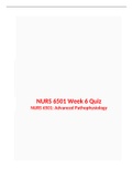 NURS 6501 Week 6 Quiz -(Latest 4 Versions), NURS 6501N Week 6 Quiz/ NURS 6501 Advanced Pathophysiology, Walden, HIGH RATED Answer.