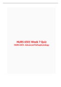 NURS 6501 Week 7 Quiz -(Latest 4 Versions), NURS 6501N Week 7 Quiz/ NURS 6501 Advanced Pathophysiology, Walden, HIGH RATED Answer.