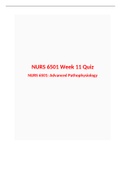 NURS 6501 Week 11 Quiz -(Latest 4 Versions), NURS 6501N Week 11 Quiz/ NURS 6501 Advanced Pathophysiology, Walden, HIGH RATED Answer.