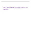 PALS FINAL EXAM Updated Questions and Answers