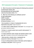 BCS Cryptography & Encryption / Employment of Cryptography 2022 Questions and Answers