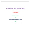 ATI MATERNAL NEWBORN OB EXAM(NEW 2023,4 VERSIONS) / MATERNAL NEWBORN OB ATI EXAM(NEW 2023,4 VERSIONS) / MATERNAL NEWBORN OB EXAM ATI(NEW 2023,4 VERSIONS):100% CORRECT