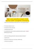   Nab core practice exam (110 terms) with complete solutions.