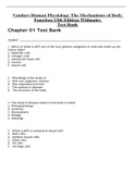 Complete Test Bank Vanders Human Physiology The Mechanisms of Body Function 13th Edition Widmaier Questions & Answers with rationales (Chapter 1-19)