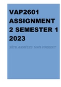 VAP2601 ASSIGNMENT 2 SEMESTER 1 2023