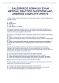 SALESFORCE ADMIN-201 EXAM OFFICIAL PRACTICE QUESTIONS AND ANSWERS COMPLETE UPDATE